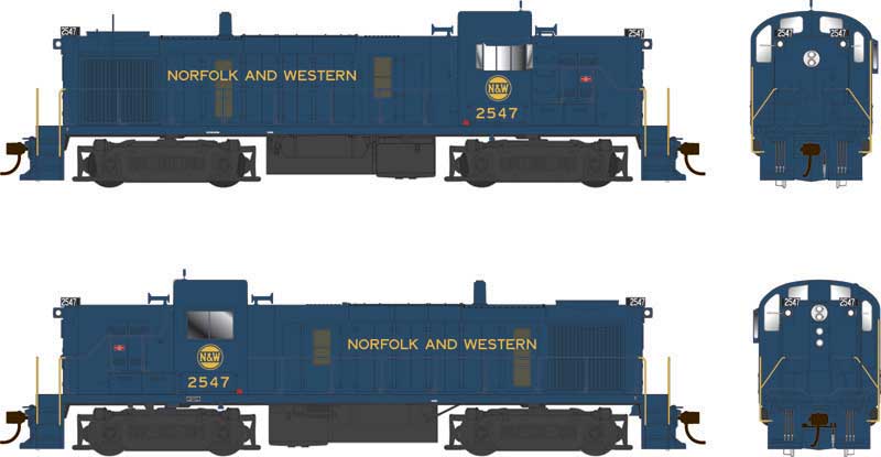Bowser 25221 - HO ALCo RS-3 Phase 3 - Standard DC - Norfolk & Western #2557