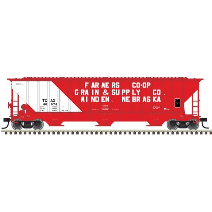 Atlas 20006651 - Trainman HO Thrall 4750 Covered Hopper - Transportation Corporation of America #60075