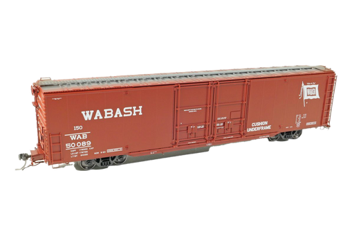 Tangent Scale Models HO 33013-03 Greenville 6,000CuFt 60ft Double Door Boxcar - Wabash (WAB) "Delivery Red 9-1963" #50085
