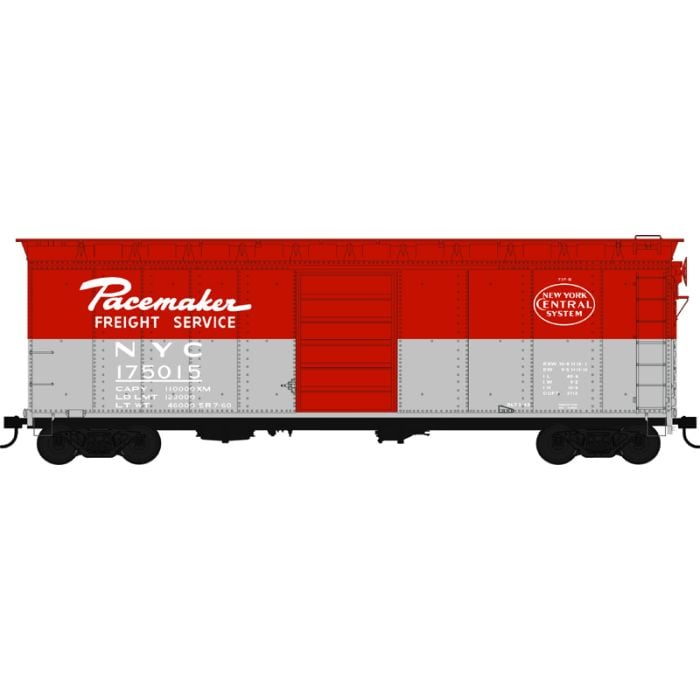 Bowser 6-43164 - HO 40ft Boxcar - New York Central Pacemaker #175025