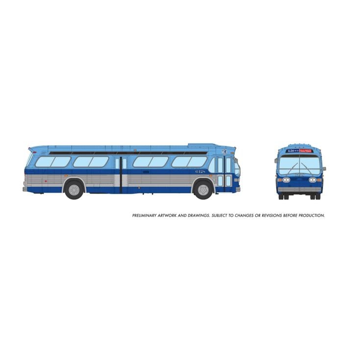 Rapido 753147 - HO 1/87 New Look Bus (Deluxe) - New York MTA - Blue #6428
