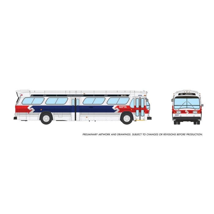 Rapido 753163 - HO 1/87 New Look Bus (Deluxe) - Philadelphia SEPTA - Late #4304