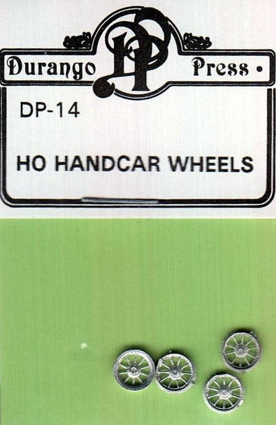 Durango Press 254-14 - HO Handcar Wheels - 4 Pack