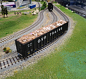 Otter Valley Railroad 6400 - HO NSC 64 Ft 6400 CuFt Scrap and Trash Gondola - Car with Load - Construction