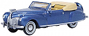 Oxford Diecast 87LC41007 - HO 1941 Lincoln Continental - Darian Blue, Tan