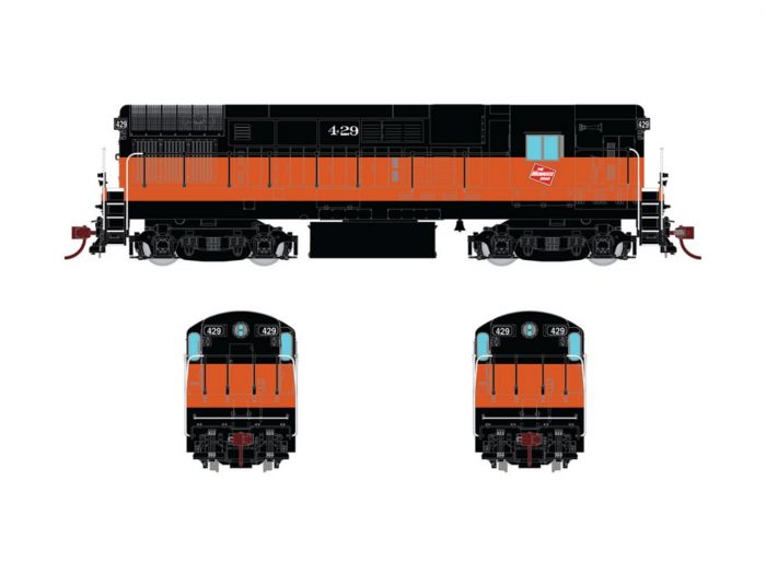 Rapido 044005 HO FM H16-44, Standard DC, Milwaukee Road Orange & Black Scheme No.429