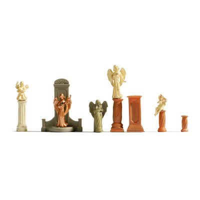 Noch 14872 - HO Gravestones & Statues (7 pkg)