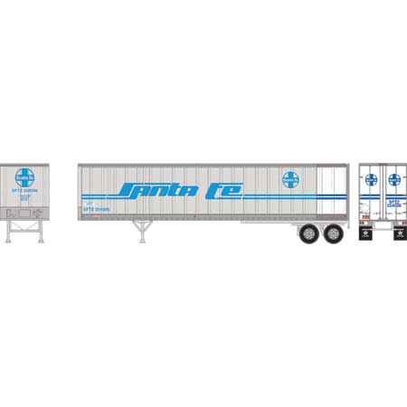 Athearn 16087 - HO RTR 45Ft Fruehauf Z-Van Trailer - Santa Fe #254006