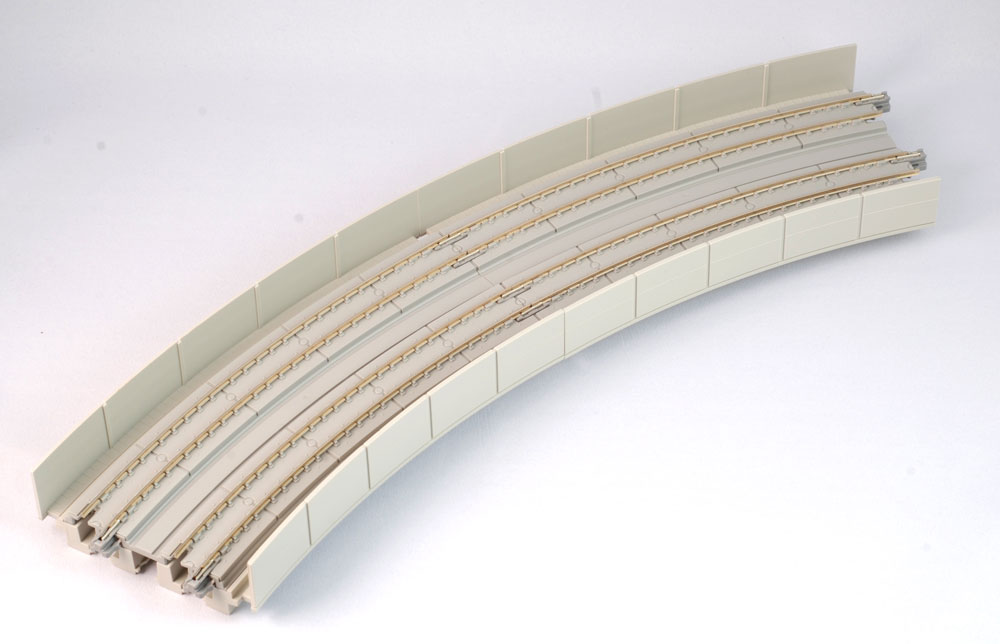 Kato Unitrack 20545 - N Scale Concrete Slab Double-Track Easement Curve, Right & Left - Radius 22...