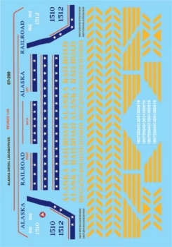 Microscale 87280 HO Scale - Alaska Railroad Diesel - incl Bicentennial (1960-1980) - Waterslide D...