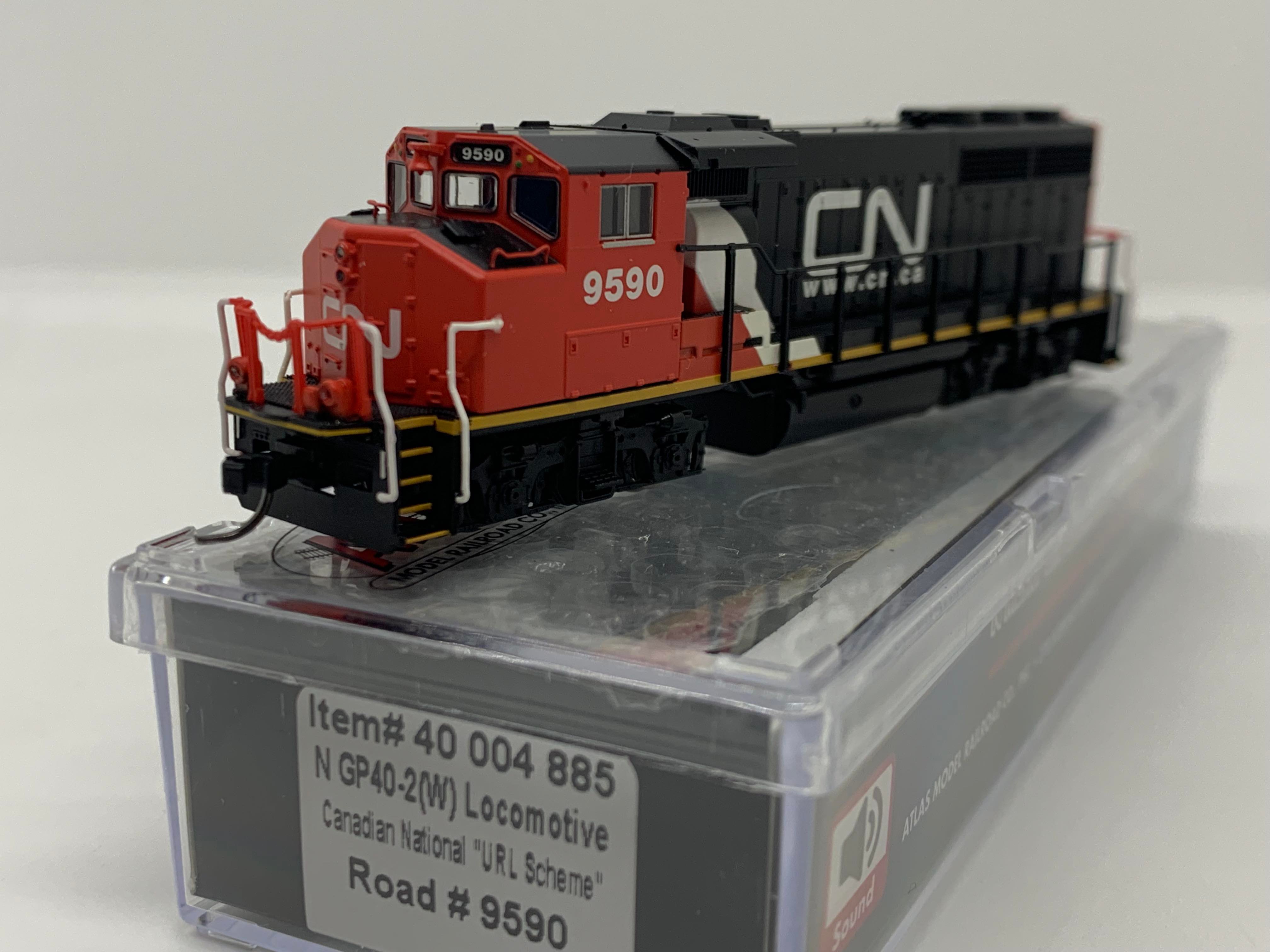 Atlas Model Railroad 40004885 - N Scale GP40-2w - DCC/Sound - Canadian National (URL Scheme) #959...