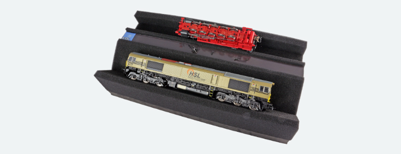 ESU LLC. 41010 - HO & N scale Premium Foam Train Service Tray - Magnetic Storage Recess