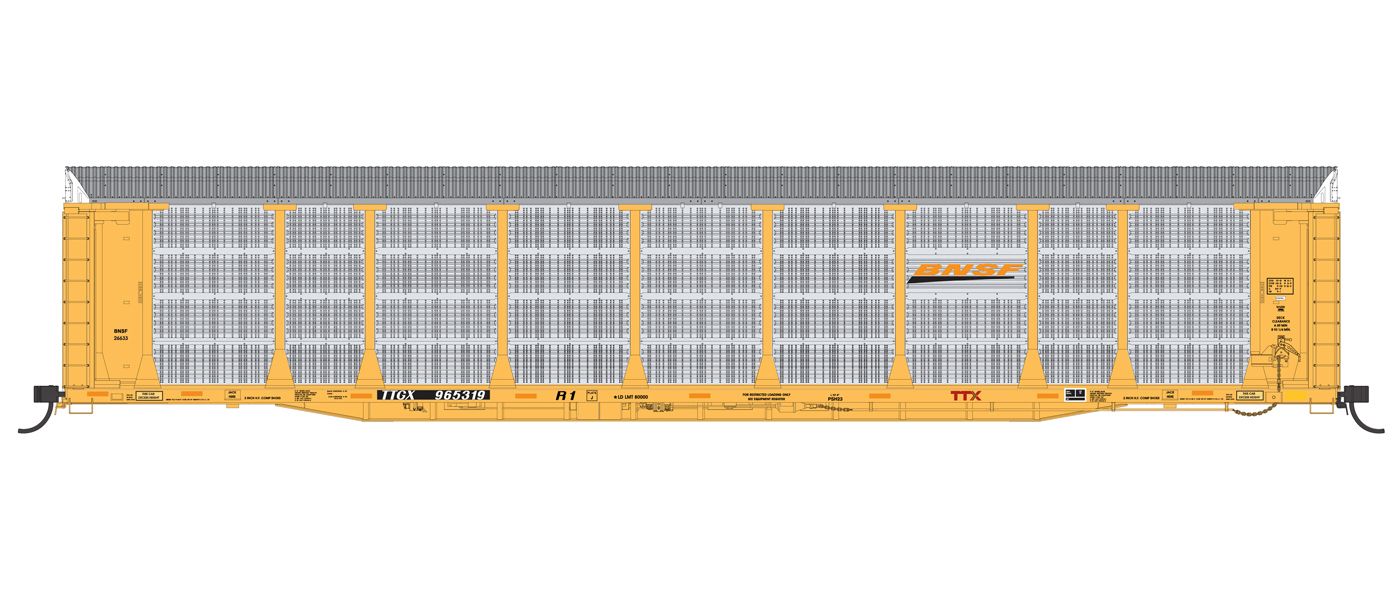 FoxValley 194107-01 N Bi-Level Auto Rack - BNSF - small logo #254903