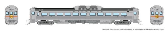 Rapido 516002 - N Budd RDC-1 (Ph 1) - DC/Silent - ATSF (Delivery) DC-191 + DC-192 (2 Pack)