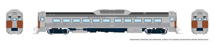 Rapido 516011 - N Budd RDC-1 (Ph 2) - DC/Silent - Reading (Safety Stripes)