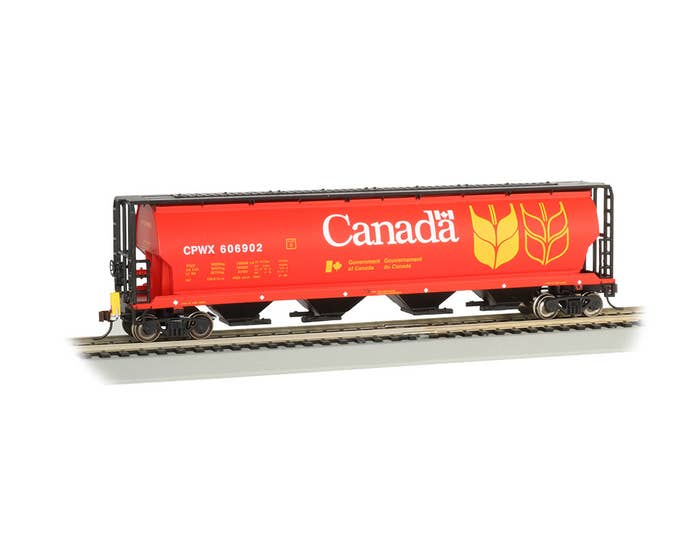 Bachmann 73801 - HO Cylindrical Grain Hopper w/Flashing End of Train Device - Canadian Grain