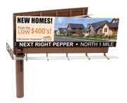 BLMA Models 4320 HO Modern Dual-Sided Billboard