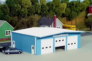 Pikestuff 19 HO Fire Station - Blue