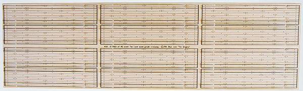 Blair Line 118 - HO Two-Lane Wood Grade Crossings - Kit (12/pk)