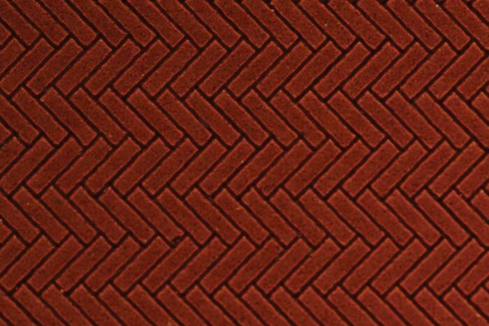 Chooch 8663 - HO Flexible Herringbone Dark Red Brick Sheet (2-Pack) - Medium