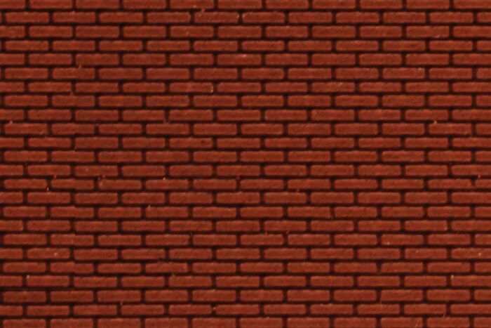 Chooch 8667 - HO/N Flexible Dark Red Brick Pavers Sheet (2-Pack) - Small