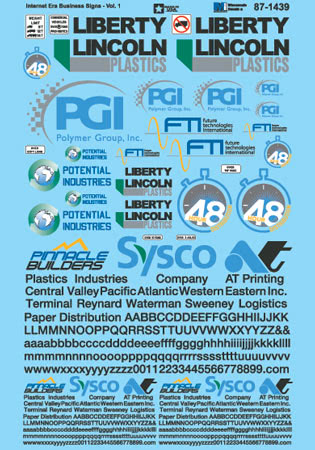 Microscale 871439 - HO Waterslide Decal - Internet Era Business Signs Vol. 1