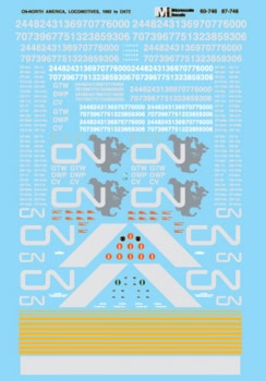 Microscale 87746 - HO Canadian National (North America/ Map Logo) Diesels (1992-1995) - Decal