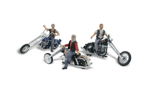 Woodland Scenics 5554 - HO AutoScenes - Bad Boy Bikers