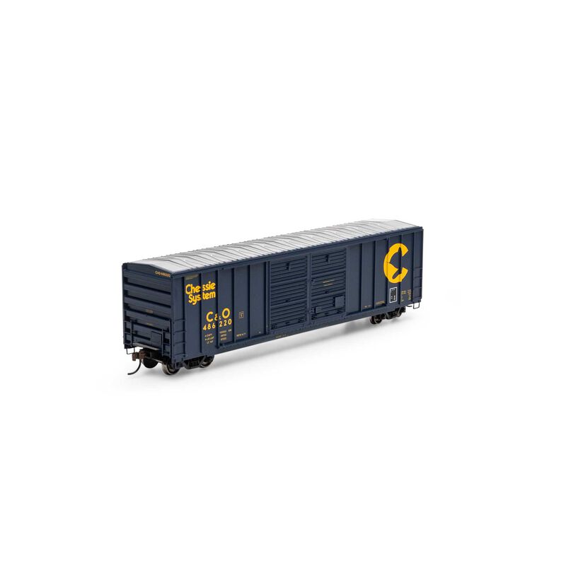 Athearn 15876 - HO 50Ft FMC 5077 Double Door Box - Chessie C&O #486220