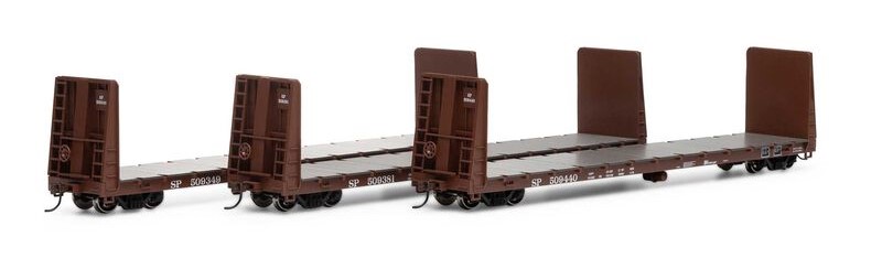 Athearn 17235 - HO 60Ft Bulkhead Flat - Southern Pacific SP (3pkg)