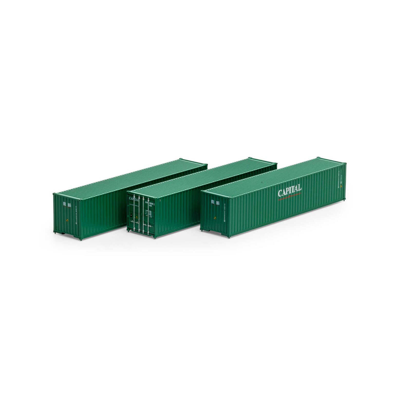 Athearn 140-20103 - N 40ft Low-Cube Container - CLHU (3 Pack) #2