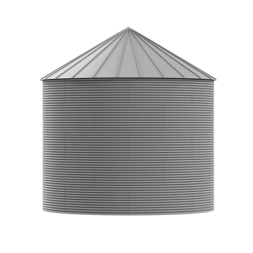 Iowa Scaled Engineering - N Scale 36ft Galvanized Steel Grain Bin - Kit (Wide)