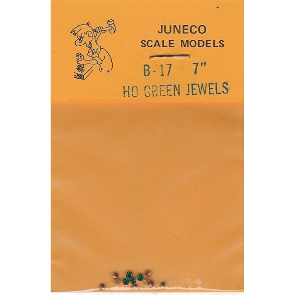 Juneco Scale Models B-17 - HO 7in Green Jewels (12/pkg)