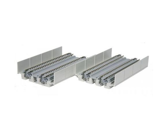 Kato Unitrack 20422 - N Scale Concrete Slab Double-Track Straight Viaduct - 4-7/8in (2pk)