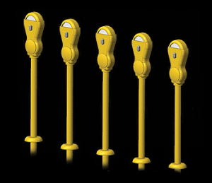 Hi-Tech Details 8005 HO Parking Meter pkg(14) - Yellow