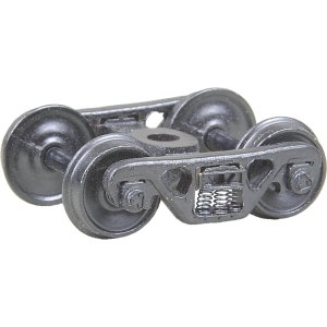 Kadee 555 - HO A.S.F. 100-ton Roller Bearing Self Centering Trucks w/36 inch Smooth Back Wheels -...