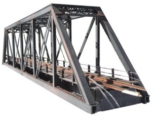 Central Valley 1820 - N Scale Modernized Through-Truss Bridge w/Walkways -- Kit - Modern Portals,...