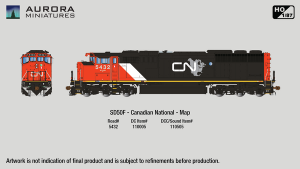 Aurora Miniatures Inc 110005 HO - GMD SD50F Diesel - DC/Silent - Canadian National - (Map) - #543...