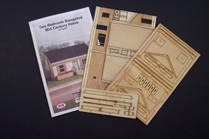 Osborn Model Kits 1102 -  HO Scale Two Bedroom Bungalow (Wood Kit)