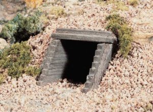 Woodland Scenics 1165 - N Scale Unpainted Hydrocal Castings - Timber Culverts (2 pkg)