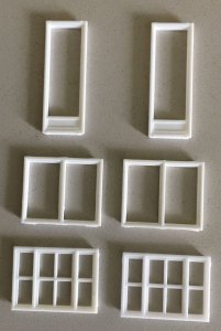 Pikestuff 1201 - HO Assorted Windows - pkg(6)