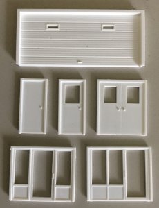 Pikestuff 1203 - HO Assorted Doors and Windows - pkg(6)