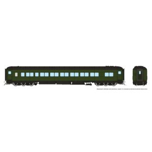 Rapido 125099 - HO Balloon Top Coach: Painted Green, Unlettered