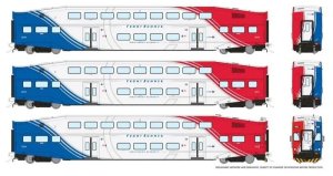 Rapido 146033 - HO BiLevel Commuter Car - UTA FrontRunner - Set #1