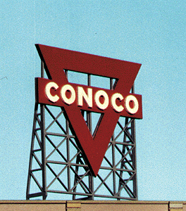 Blair Line Laser-Cut Wood Billboard - Large for HO, S, & O Conoco