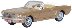 Oxford Diecast 87MU65007 - HO 1965 Ford Mustang Convertible - Assembled -- Top Down (Prairie Bron...