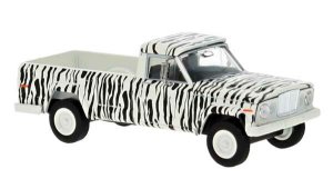 Brekina 19817 - HO 1968 Jeep Gladiator A Pickup Truck - Assembled -- Zebra Pattern 