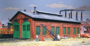 Walthers Cornerstone 3007 - HO 2-Stall Enginehouse - Kit