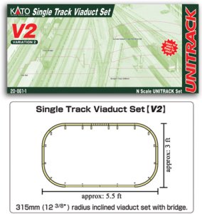 Kato Unitrack 20861 - N Scale Starter Set V2 - Single Track Viaduct Set