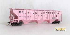 Tangent Scale Models 20049-02 - HO PS4750 Covered Hopper - Ralston-Jefferson (Delivery 1974) NAHX...